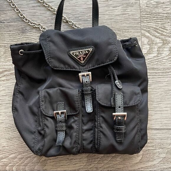 Prada Black Mini Nylon Backpack - Picture 1 of 16